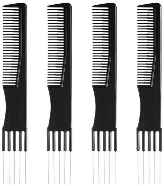 Kit di stile per capelli professionale - 4 pezzi - Nero - Leggero - Duraturo - Acciaio inossidabile di alta qualità - Kit per capelli
