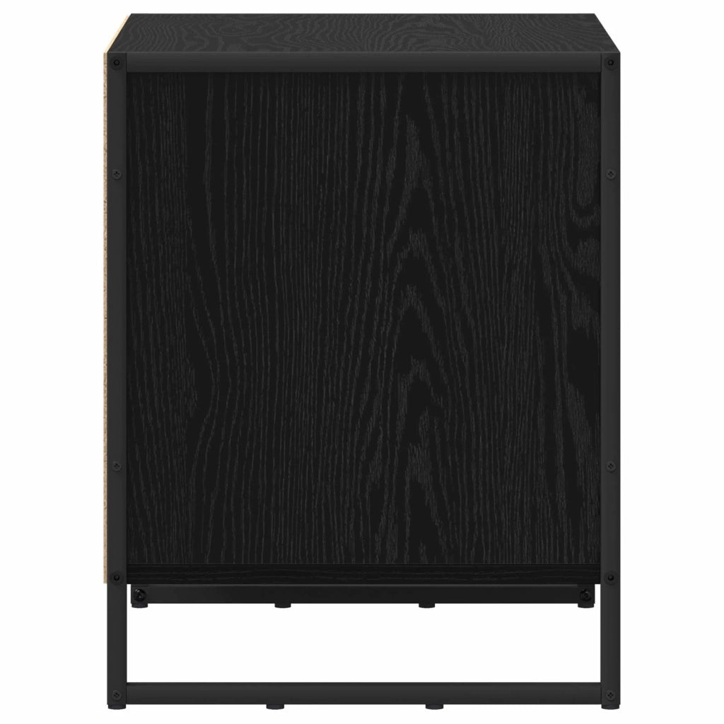 Set di 2 Comodini | Armadio da Notte | Mobiletto da notte Rovere Nero 50 x 39.5 x 50 cm Legno multistrato
