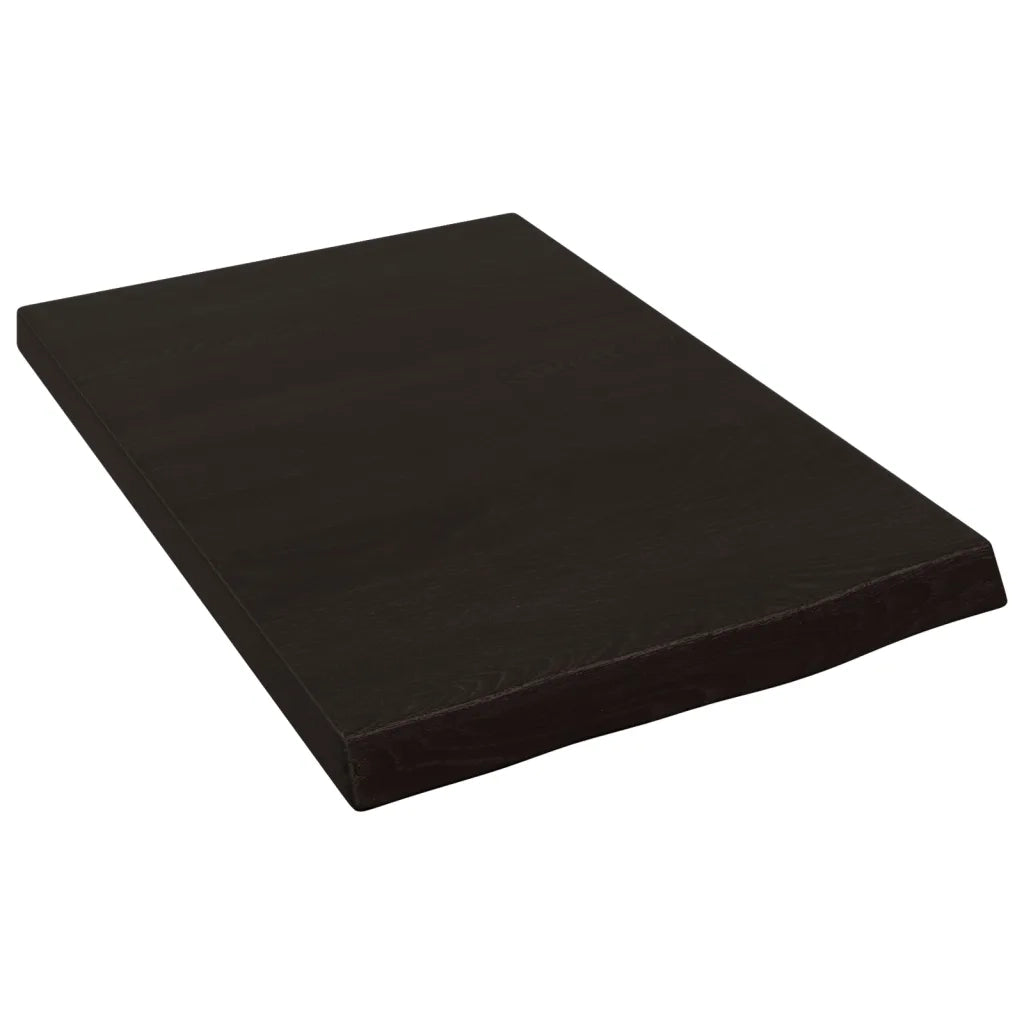 Piano Bagno Marrone Scuro 40x60x(2-4)cm Legno Massello Trattatocod mxl 78878