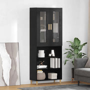 Credenza Rovere Nero 69,5 x 34 x 180 cm 3416148