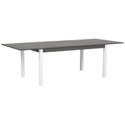 Tavolo da giardino Alluminio grigio 75 x 168 / 248 x 100 cm Piano allungabile Tavolo da pranzo per esterni