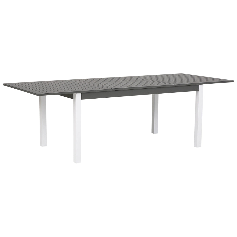 Tavolo da giardino Alluminio grigio 75 x 168 / 248 x 100 cm Piano allungabile Tavolo da pranzo per esterni