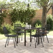 Set da Pranzo per Giardino 5 pcs Nero 3379199