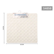 Trade Shop - Tappeto Tappetino Doccia Antiscivolo Quadrato 50x54cm Vasca Bagno 54050 Bianco -