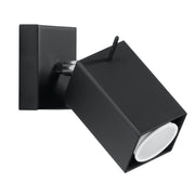 Applique BRAVEA nera argento metallo GU10 Pure Lume