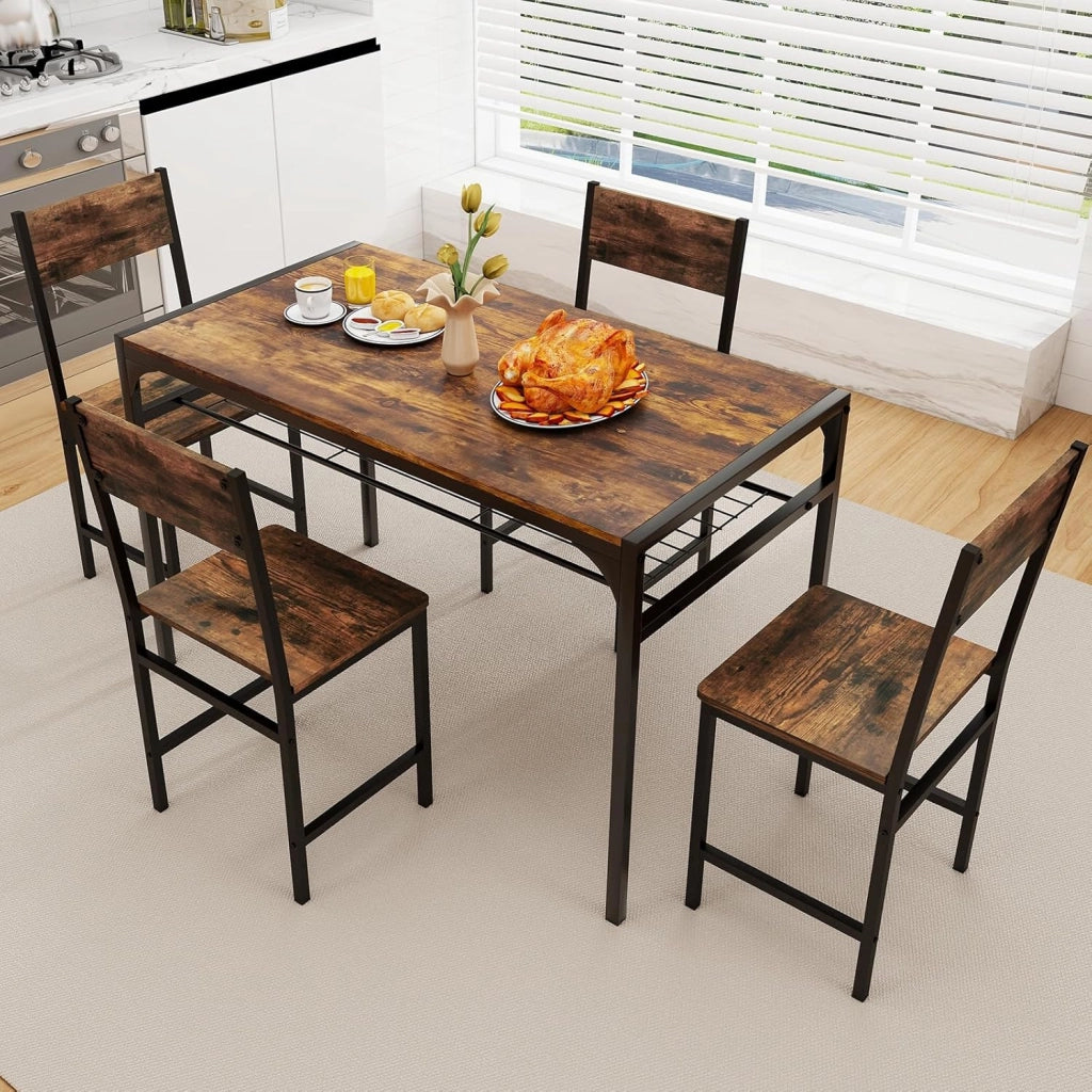 Set di 2 sedie da sala da pranzo, sedie da cucina con gambe in metallo, schienale inclinato, seduta grande, sedie industriali per cucina, sala da pranzo, ufficio, carico 150 kg