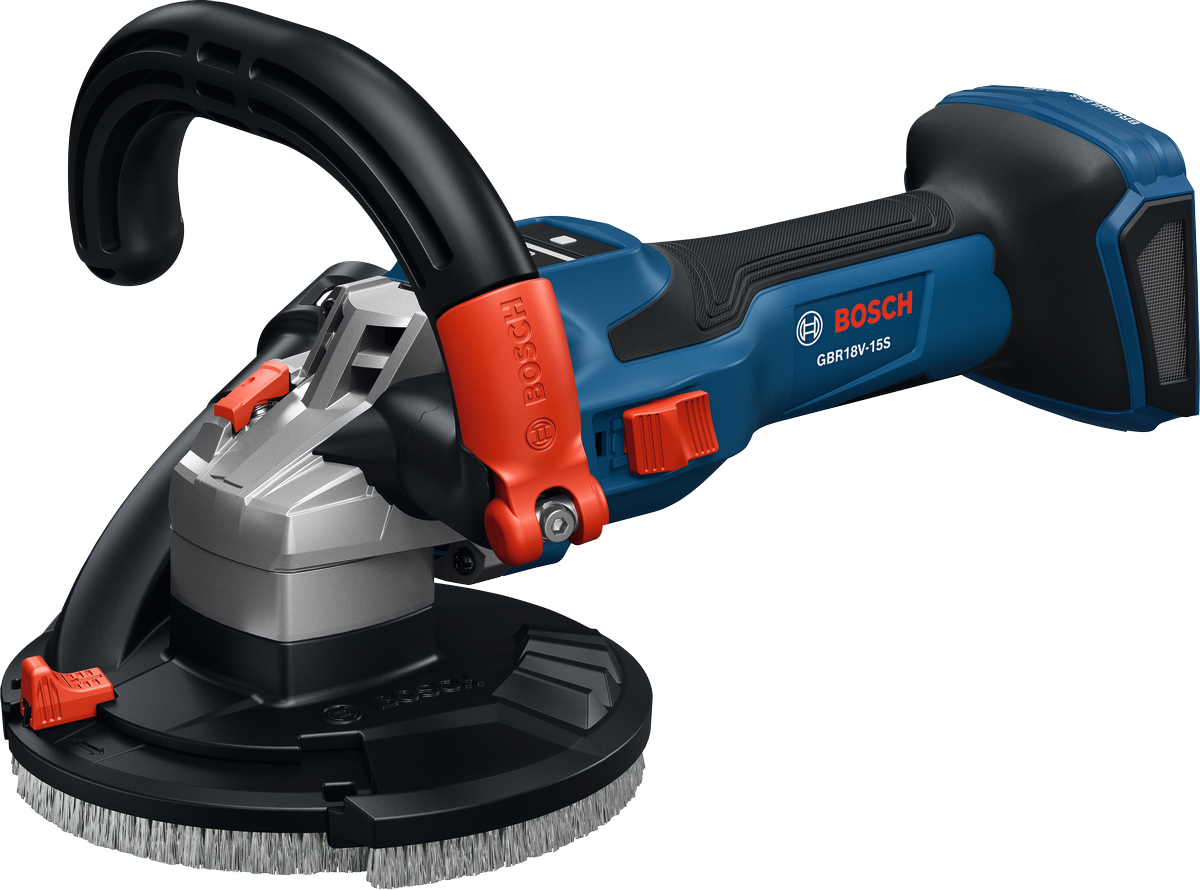 Bosch GBR 18V-15 S – Levigatrice per Calcestruzzo 18 V, 125 mm, brushless, naked