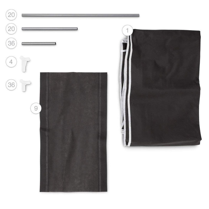 Scarpiera Salvaspazio 10 Ripiani 36 Paia Scaffale Acciaio e Tessuto TNT Grigio