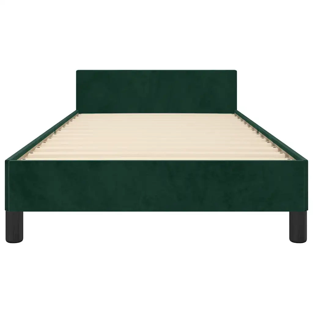 Giroletto senza Materasso Verde Scuro 100x200 cm in Velluto 3125742
