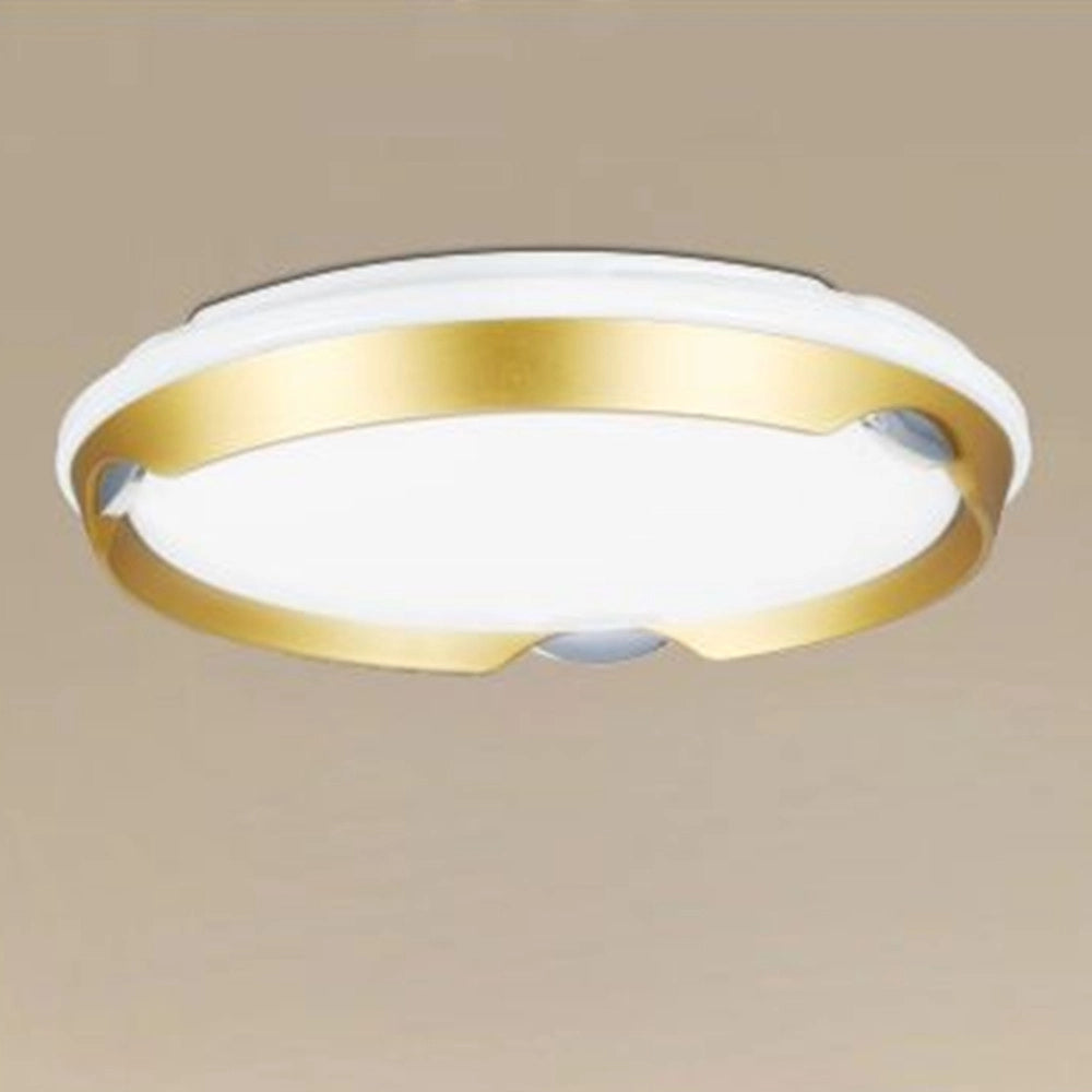 Trade Shop - Plafoniera Led Rotonda Da Soffitto Cerchio Oro Bianco 60w Luce Fredda 6500k 69730 -