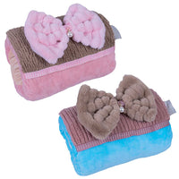 Borsa Acqua Calda Elettrica con Tasche Scaldamani Fiocco Tessuto Peluche 4 Color