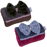 Borsa Acqua Calda Elettrica con Tasche Scaldamani Fiocco Tessuto Peluche 4 Color