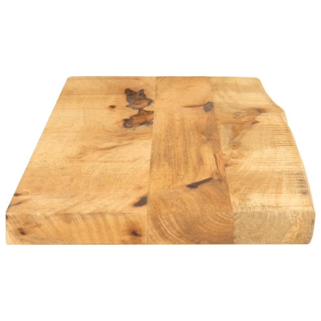 Piano Tavolo 70x30x3,8 cm Bordi Vivi Legno di Mango Grezzo 370381