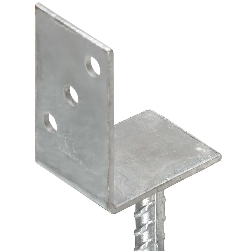 Picchetti per Recinzione 6 pz Argento 8x6x30 cm Acciaio Zincato 145324