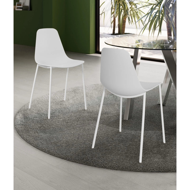 Sedia in polipropilene Frida 49cm X 48.5cm H 88cm Stones