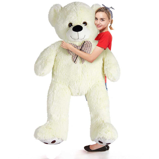 Peluche Orso Gigante XXL Alto 150cm Pupazzo Bambini Orsacchiotto Morbido Crema