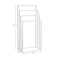 Portasciugamani Valora a 4 pioli in acciaio bianco opaco