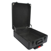 Mobiletto contenitore con 4 scomparti e ruote - per garage e casa - in plastica - nero - 41.5×24.0×54.5 cm