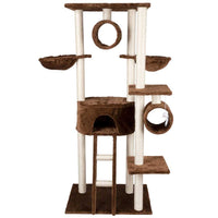Tiragraffi Gatti Albero Sisal Parco Giochi Gatto Tira Graffi Alto 165cm Marrone