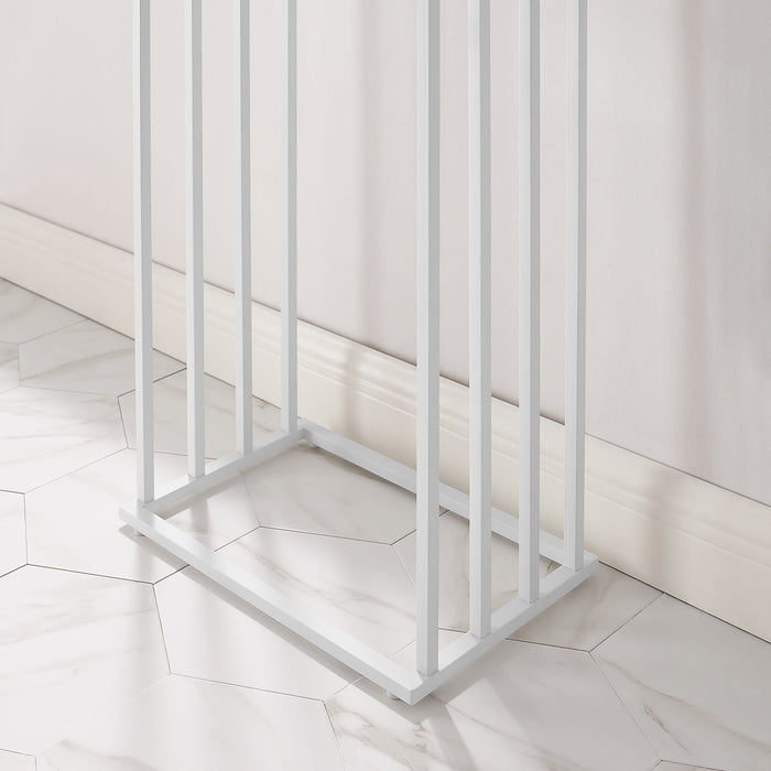 Portasciugamani Valora a 4 pioli in acciaio bianco opaco