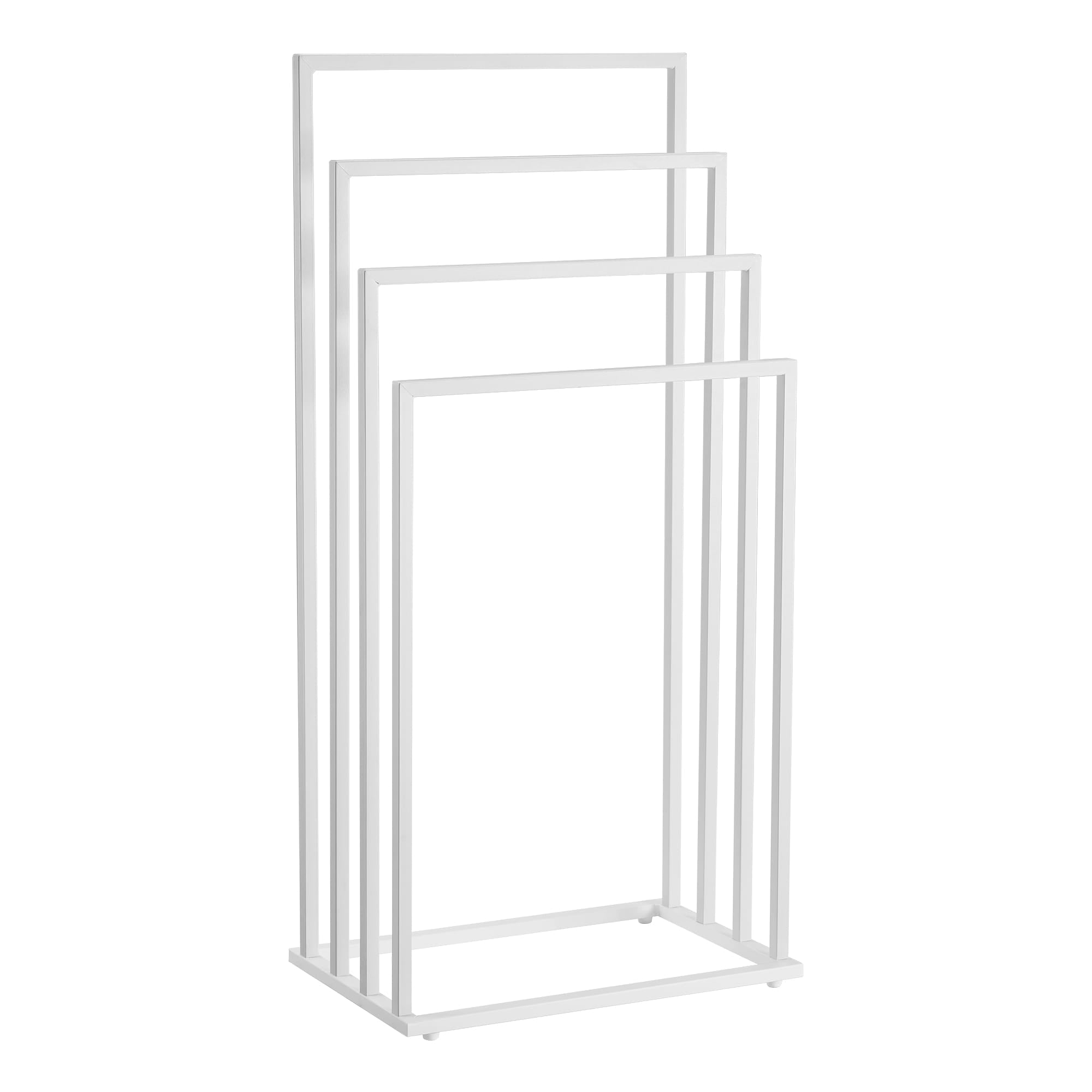 Portasciugamani Valora a 4 pioli in acciaio bianco opaco