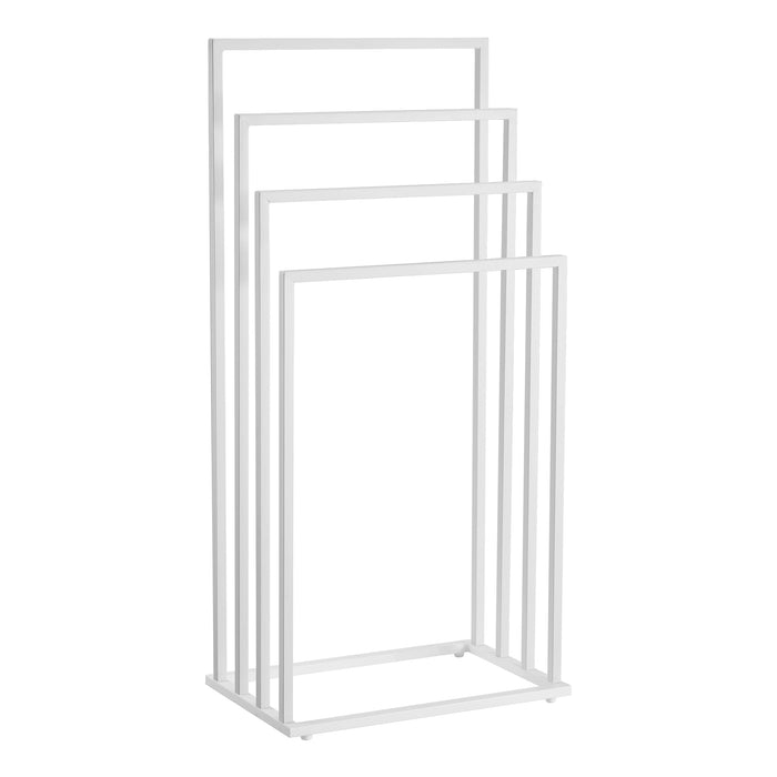 Portasciugamani Valora a 4 pioli in acciaio bianco opaco