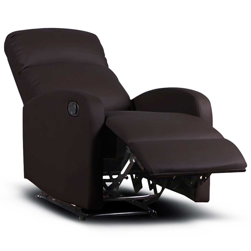 Poltrona Alzapersona Elettrica Motorizzata Reclinabile Ecopelle Moro Per Anziani