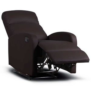 Poltrona Alzapersona Elettrica Motorizzata Reclinabile Ecopelle Moro Per Anziani