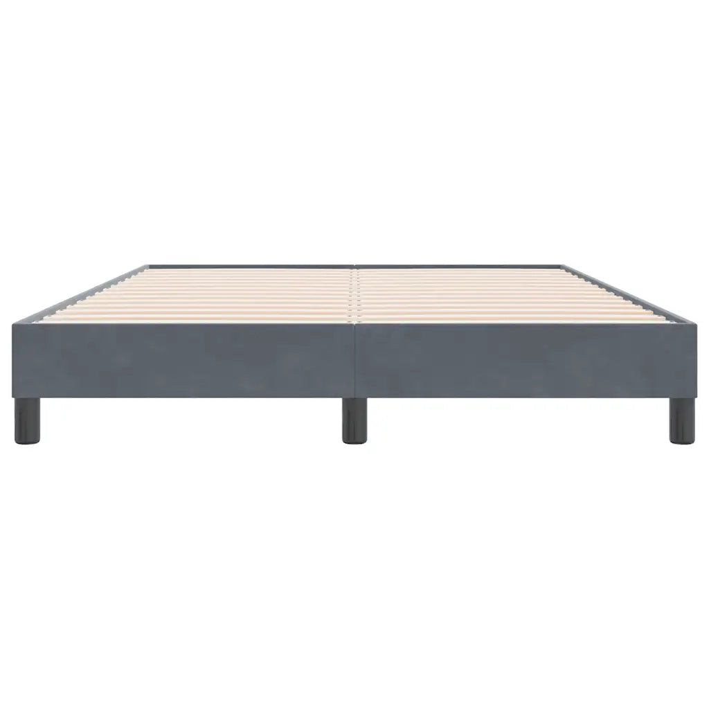 Giroletto senza Materasso-Struttura Letto Grigio Scuro 160x220 cm Velluto