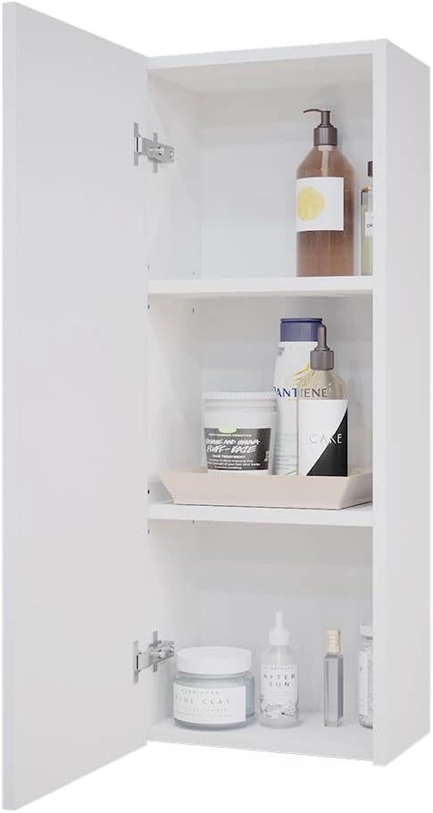 Mobile bagno Gloria, Bianco, 33 x 84 cm con 2 ripiani, con apertura per sifone e compatibile con la serie Gloria