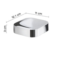 Portasapone inamovibile da muro in ottone, acciaio inox e Cromall 3212 Gedy serie OUTLINE Cromato
