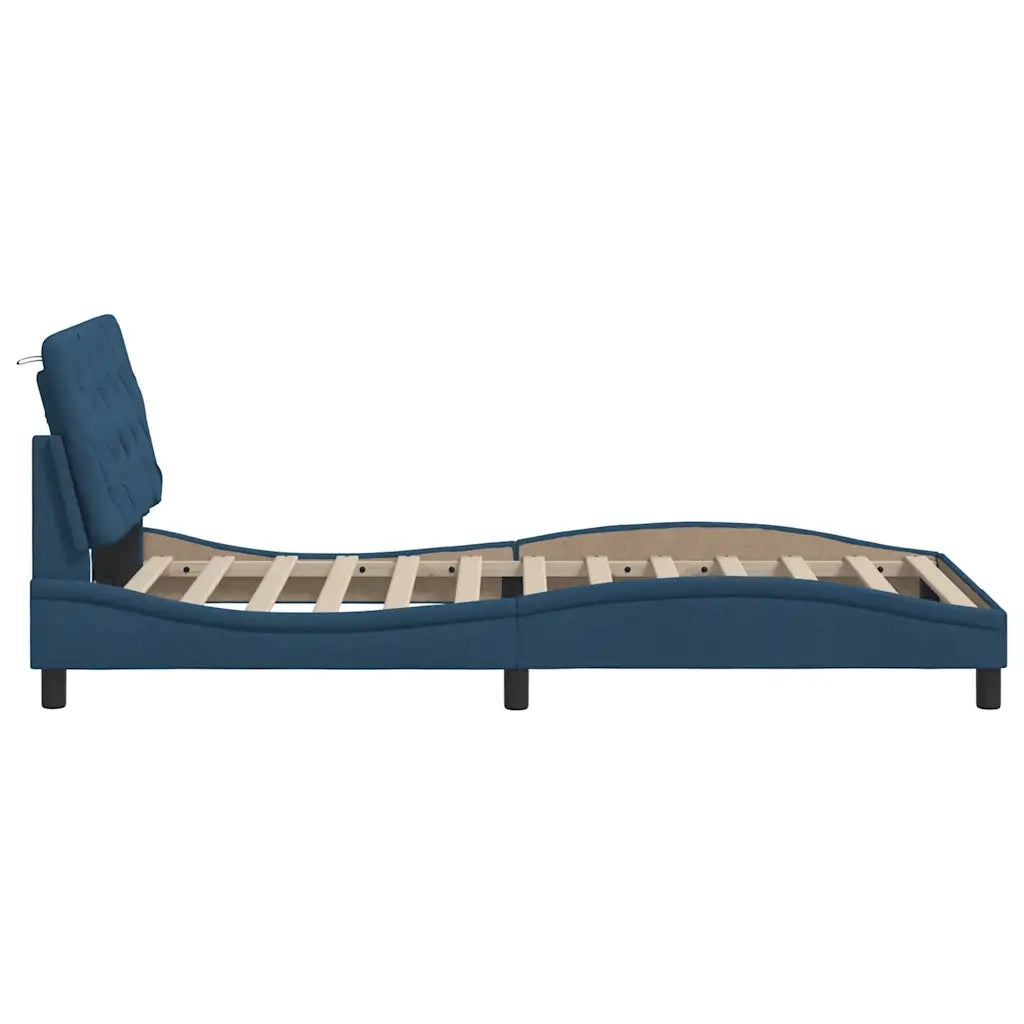 Giroletto senza Materasso Blu 100x200 cm in Tessuto 3310586