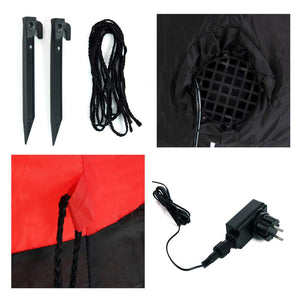 Gonfiabile Babbo Natale Grande Altezza 120 Cm Con Illuminazione Led Per Esterno