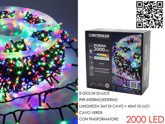GHIRLANDA 2000 LED DA INTERNO E DA ESTERNO LED: MULTICOLOR