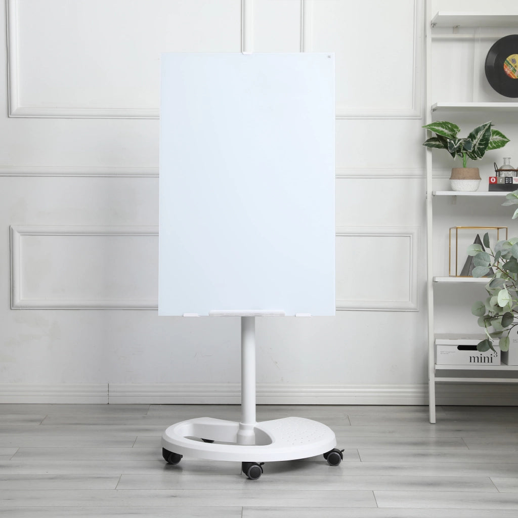 LAVAGNA MAGNETICA IN VETRO TEMPRATO 90 x 60 cm BIANCA