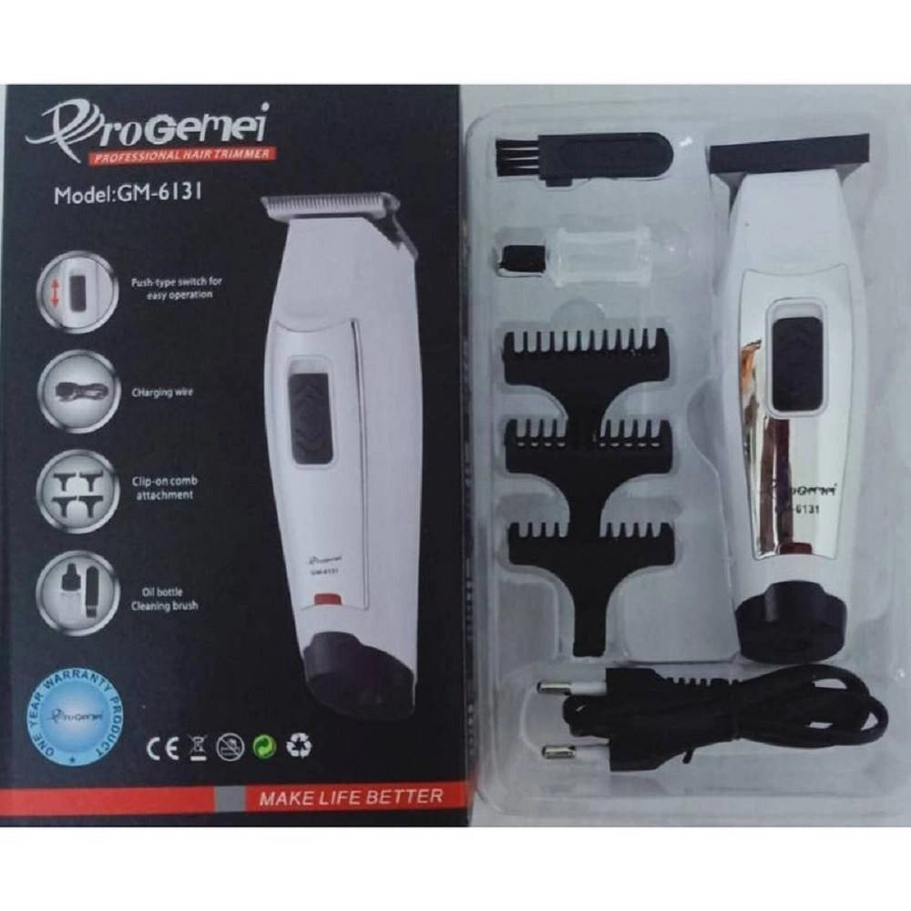 Trade Shop - Taglia Capelli Barba Professionale A Batteria Ricaricabile Gm-6131 Alta Qualità -
