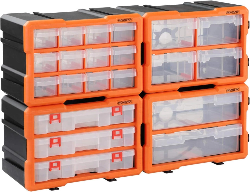 Box Portaminuterie Organizer espandibile 72 scomparti Contenitore Minuterie Utensili Officina