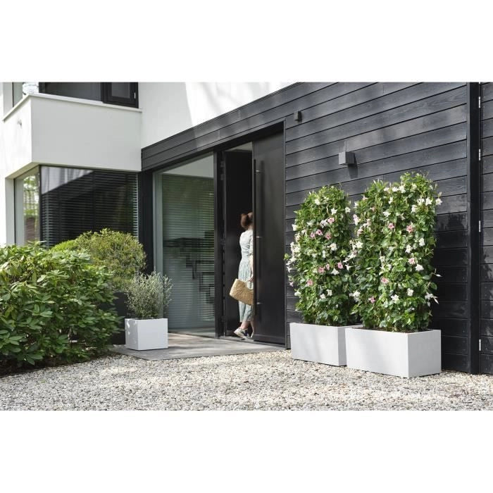 Fioriera Elho Vivo Next Square 40 - Bianco -  39 x H 38 cm - da interno/esterno - 100% riciclato