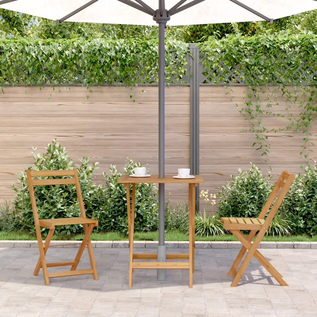 Tavolo da Giardino Pieghevole 60x60x75 cm in Massello di Acacia cod mxl 51677