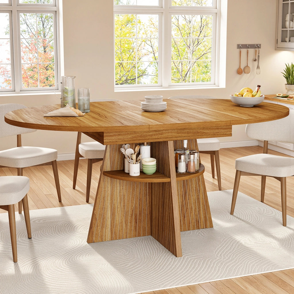 TAVOLO Allungabile 110-150x110x76 cm Marrone Scuro MDF