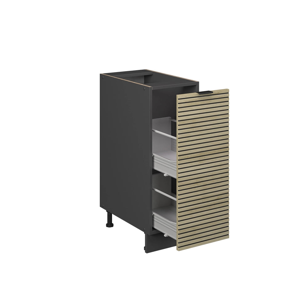 Armadio cucina dispensa alto Fame-Line Pannello in quercia/Antracite 30 cm, PL Rovere Vicco