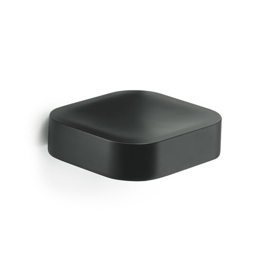 Portasapone inamovibile da muro in ottone, acciaio inox e Cromall 3212 Gedy serie OUTLINE Nero Opaco