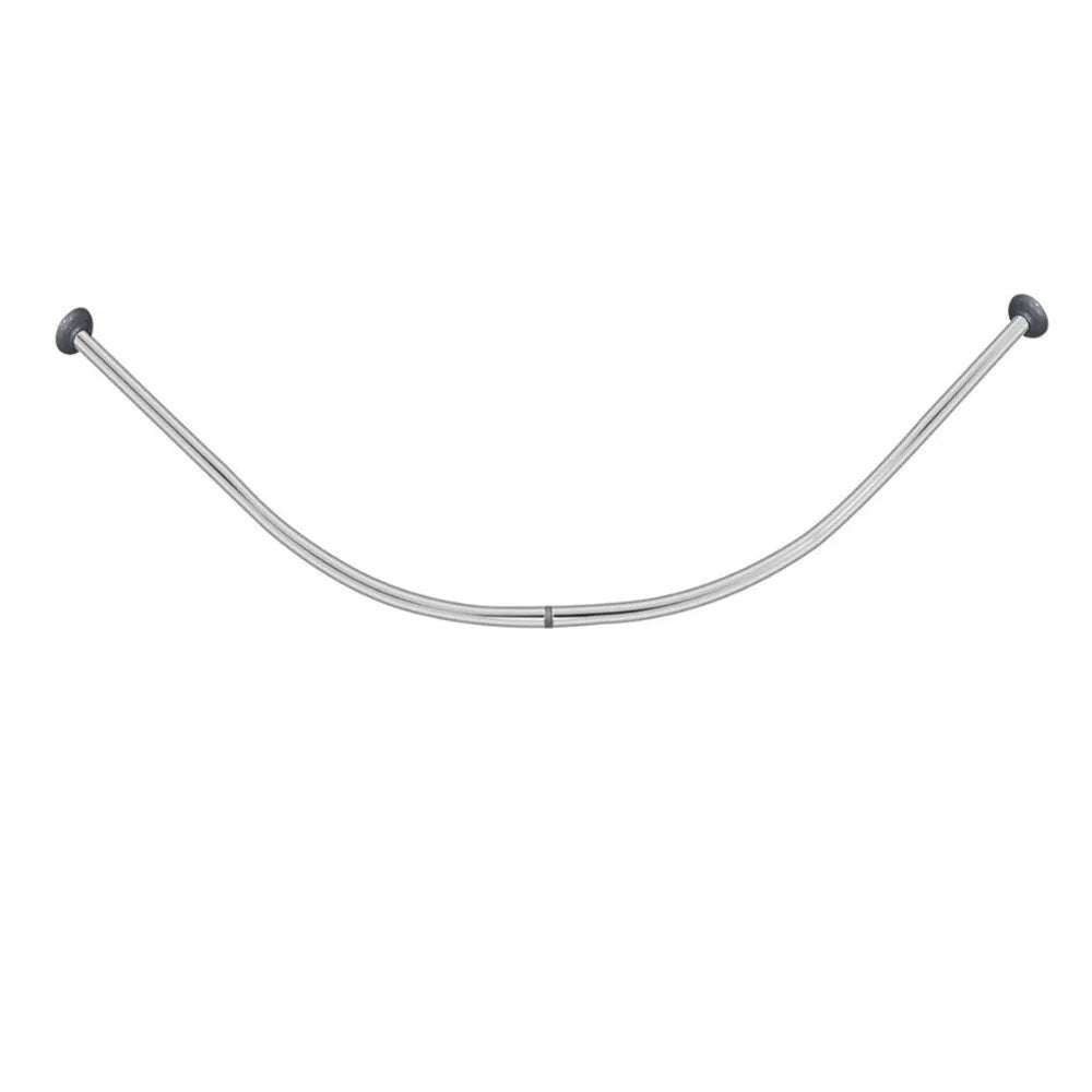 Trade Shop - Bastone Asta Per Tenda Doccia Barra Curva Angolare Cromata 90 X 90cm Bagno 59802 -