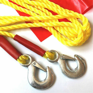 KIt Emergenza Auto con Cavi Batteria Corda Rimorchio Segnale Aiuto Guanti Torcia