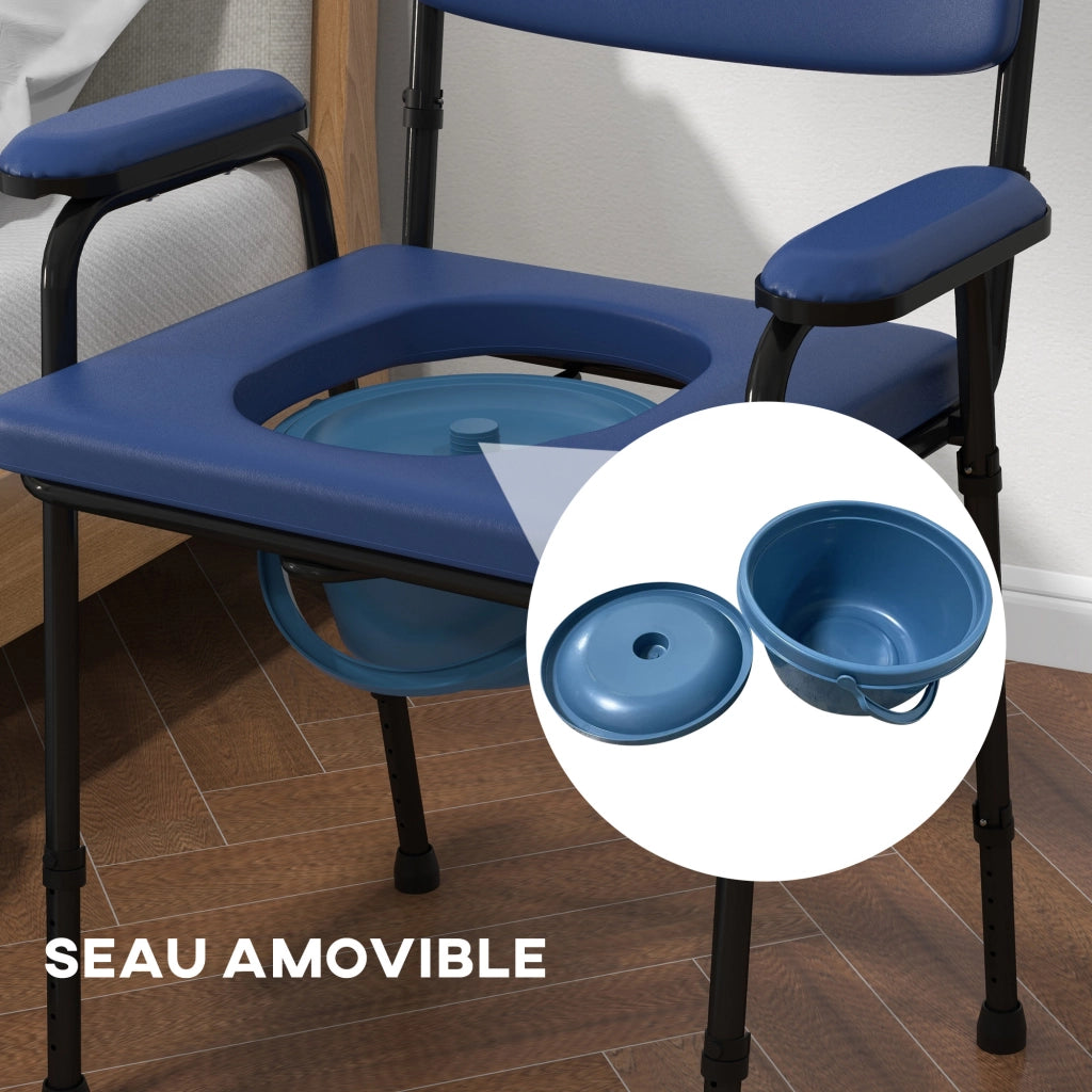 Sedia da comodo con schienale e braccioli imbottiti ¨C Xylo ¨C Blu, altezza regolabile