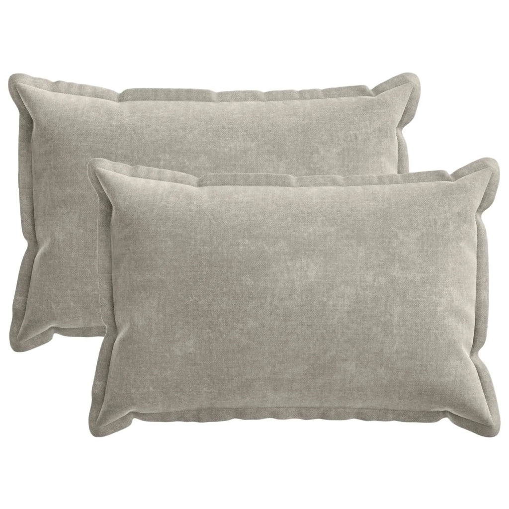 Federa 2 pz HOUTEN Grigio Chiaro 40 x 60 cm Tessuto Chenille 917548