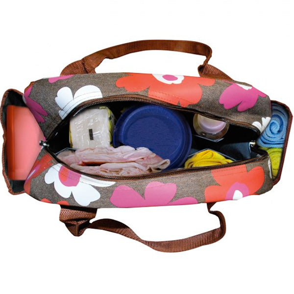 Borsa Termica Per Le Mamme 16 Litri Trama A Fiori Mommy Bag Faboss