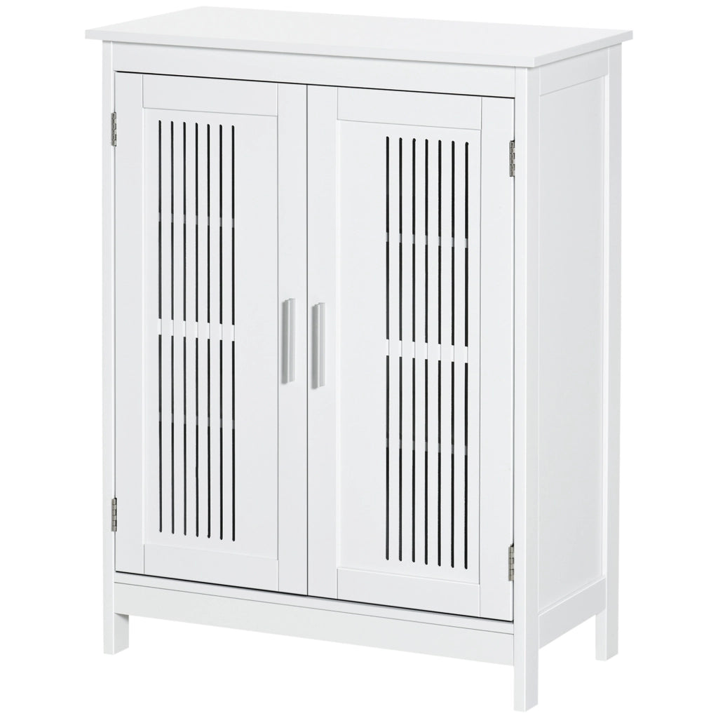 Armadietto Bagno con 3 Ripiani Regolabili e Ante ¨C Zephmum ¨C 60x30x80 Bianco