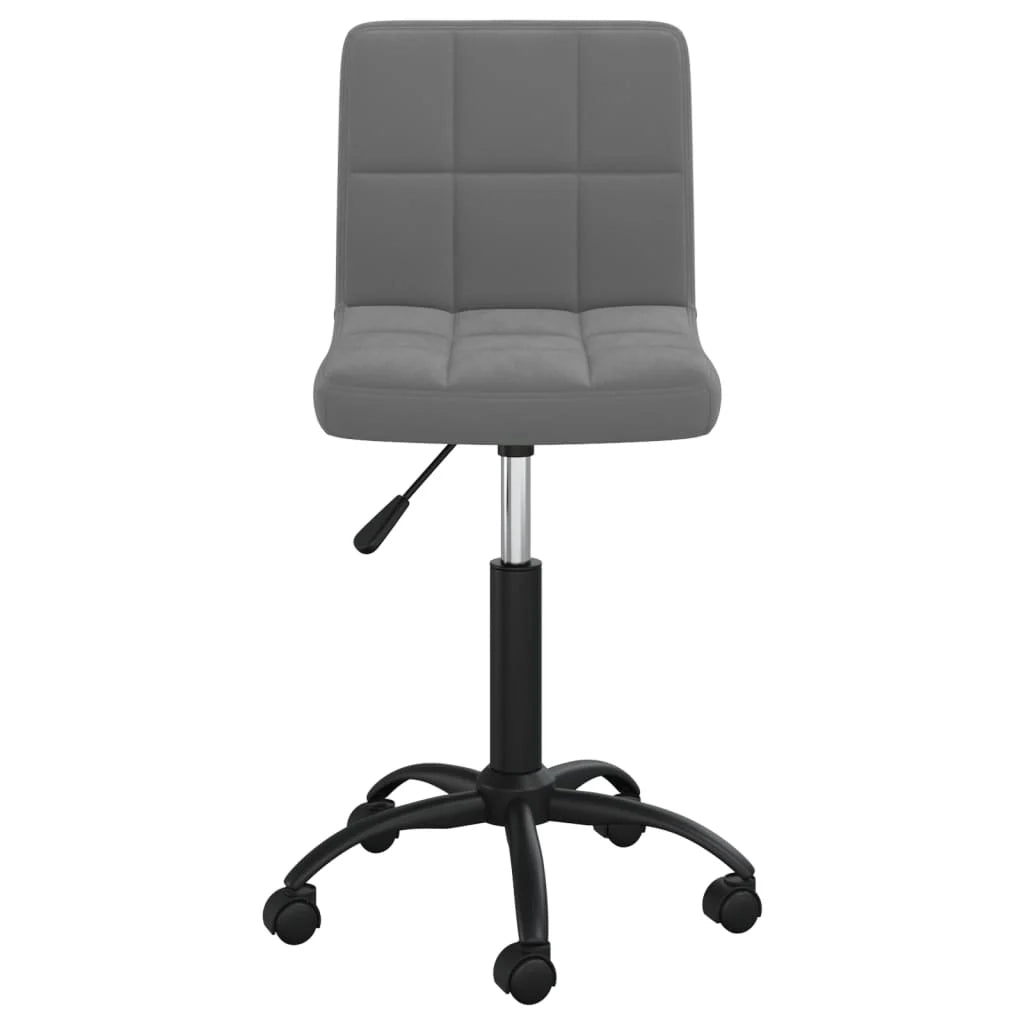 Sedia girevole da ufficio/studio velluto grigio scuro 02_0024134