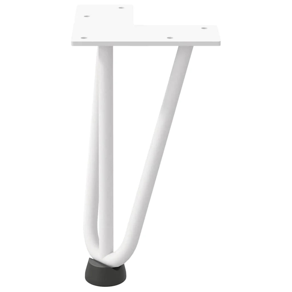 Set di 4 gambe a forcina bianche 20 cm per tavolino da caffè dal design moderno realizzate in solido acciaio bianco 02_0056732